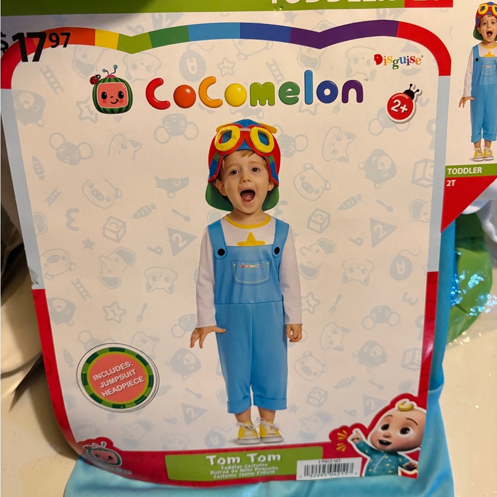 Cocomelon Tom Tom Costume with Hat 2T kids